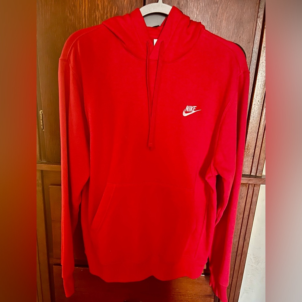 Nike Men's Bright Red Hoodie